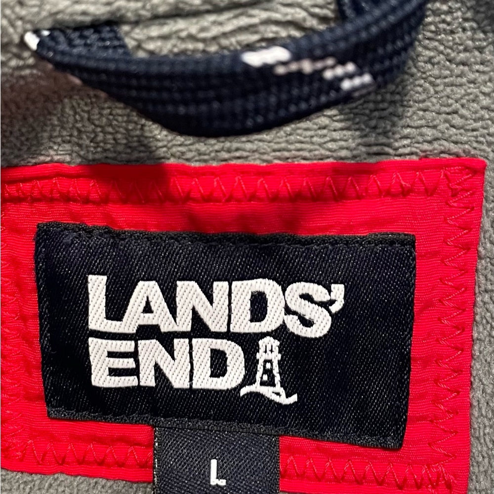 Lands End Red and Black Hooded Winter Jacket. Kids L 14-16 - Picture 2 of 9